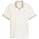 Puma Modalon Floral Rib Polo Shirt  - Warm White/Ice Coffee