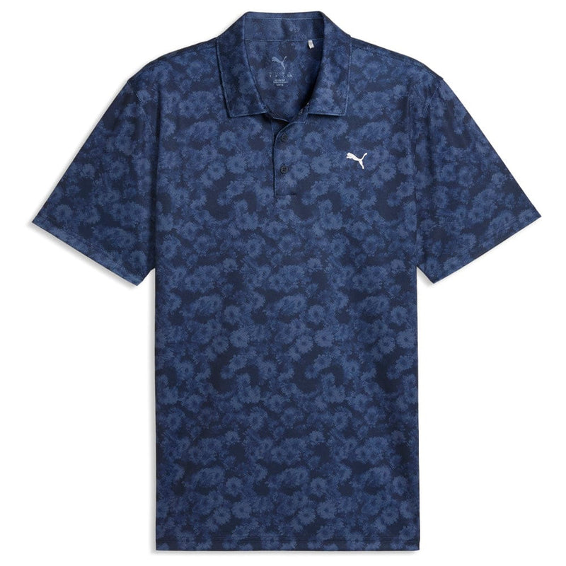 Puma Pure 2.0 Floral Polo Shirt - Deep Navy