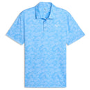Puma Pure 2.0 Floral Polo Shirt - Team Light Blue