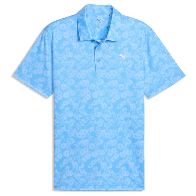 Puma Pure 2.0 Floral Polo Shirt - Team Light Blue
