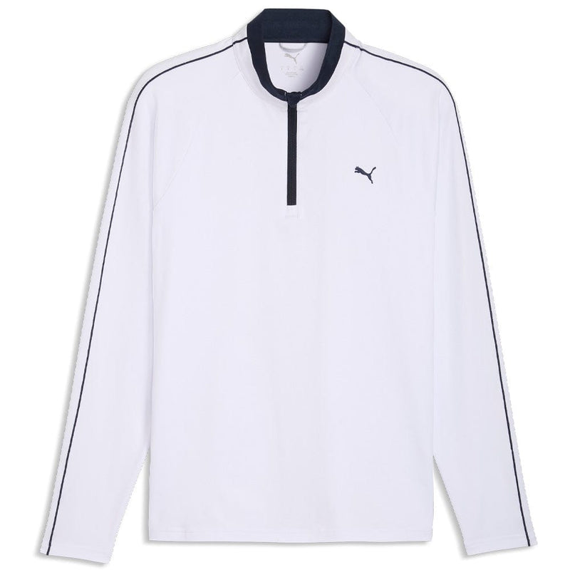 Puma Pure 3.0 1/4 Zip Pullover - White Glow/Deep Navy