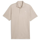 Puma Cloudspun Mono Check Polo Shirt  - White Glow/Ice Coffee