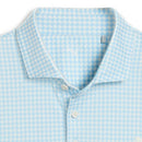 Puma Cloudspun Mono Check Polo Shirt  - White Glow/Team Light Blue