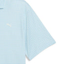 Puma Cloudspun Mono Check Polo Shirt  - White Glow/Team Light Blue