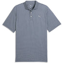 Puma Cloudspun Mono Check Polo Shirt - White Glow/Deep Navy