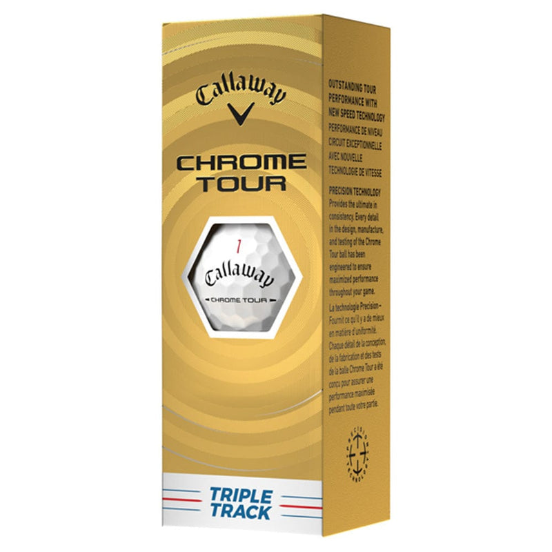 Callaway Chrome Tour Triple Track Golf Balls - White - 3 Sleeve
