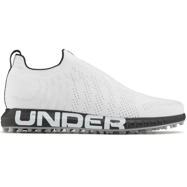 Under Armour HOVR Knit Lace Up Spikeless Shoes - White