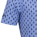 Glenmuir Crawford Polo Shirt - Light Blue/Navy Ferns