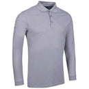 Glenmuir Max Long Sleeve Polo Shirt - Light Grey Marl