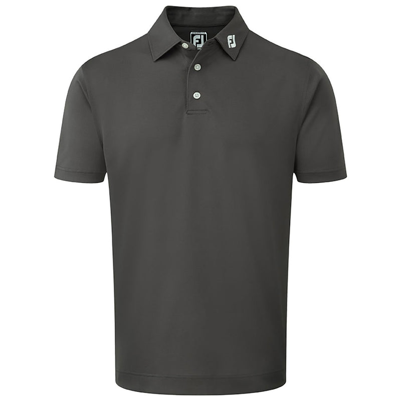 FootJoy Stretch Pique Solid Athletic Polo Shirt - Charcoal