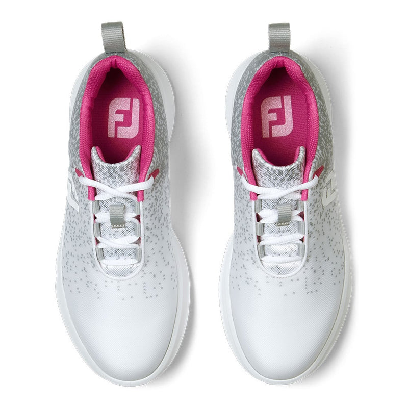 FootJoy Ladies Leisure Spikeless Shoe - Silver/White/Fuchsia