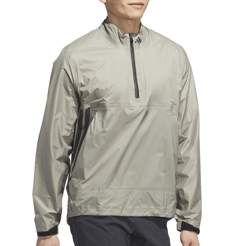 adidas Ultimate365 Tour Climaproof+ Waterproof Half-Zip Rain Suit - Silver Pebble/Grey One