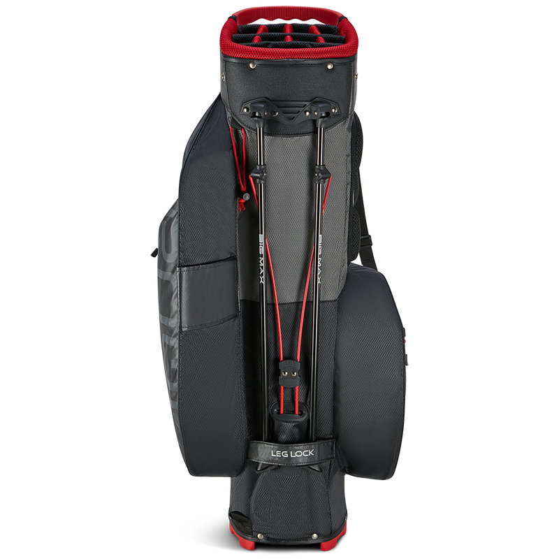 Big Max Aqua Hybrid 4 Waterproof Stand Bag - Black/Charcoal/Red