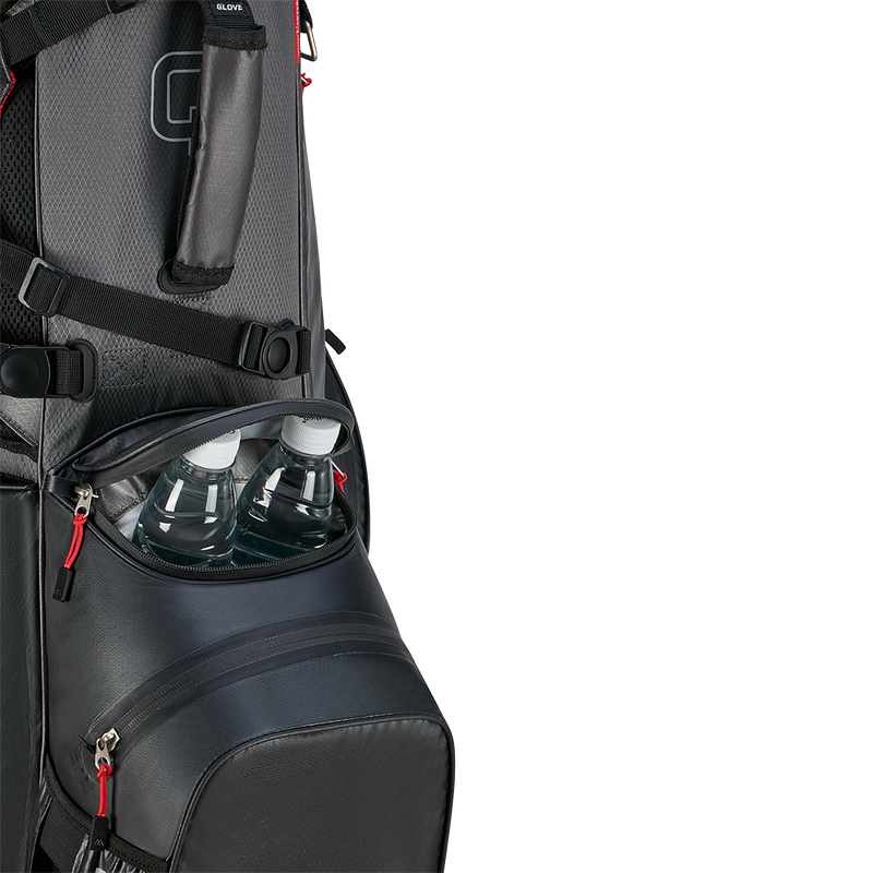 Big Max Aqua Hybrid 4 Waterproof Stand Bag - Black/Charcoal/Red