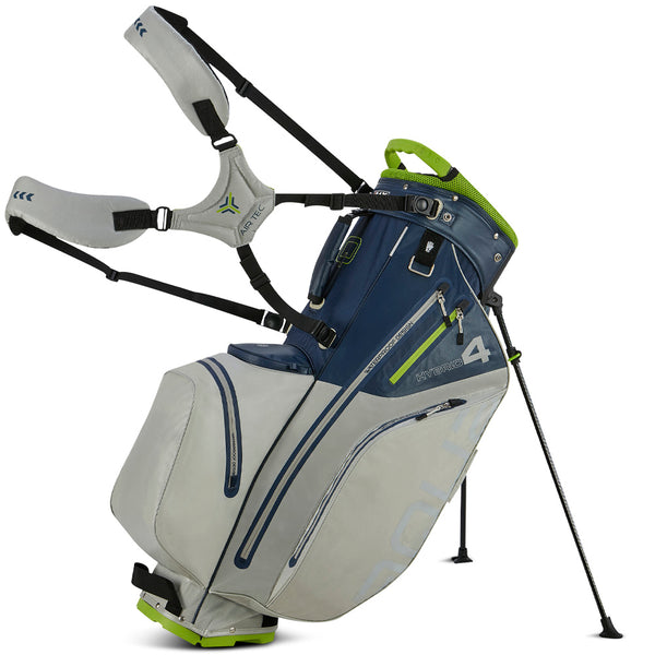 Big Max Aqua Hybrid 4 Waterproof Stand Bag - Navy/Grey/Lime