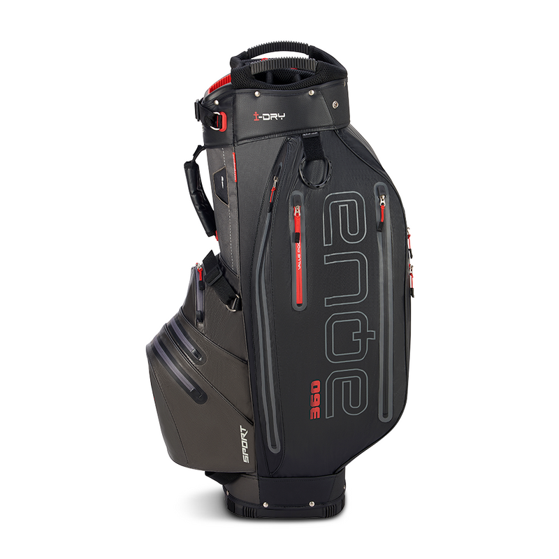 Big Max Aqua Sport 360 Waterproof Cart Bag - Charcoal/Black/Red