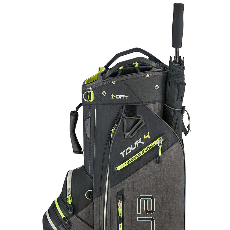 Big Max Aqua Tour 4 Waterproof Cart Bag - Black/Storm/Charcoal/Lime