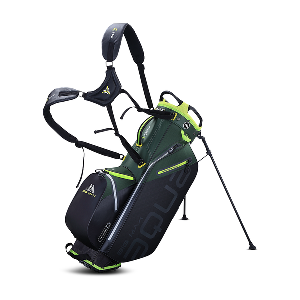 Big Max Aqua Eight G Waterproof Stand Bag - Forest Green/Black/Lime