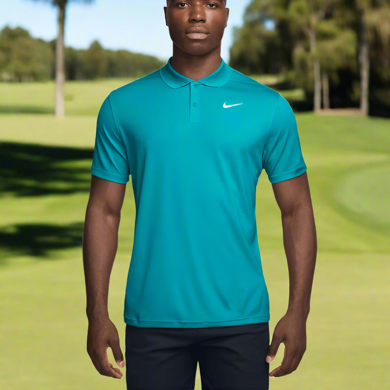 Nike Dri-FIT Victory Solid Polo Shirt - Dusty Cactus/White