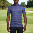Nike Dri-FIT Victory Stripe Polo Shirt - Astronomy Blue/Mars Stone/Black
