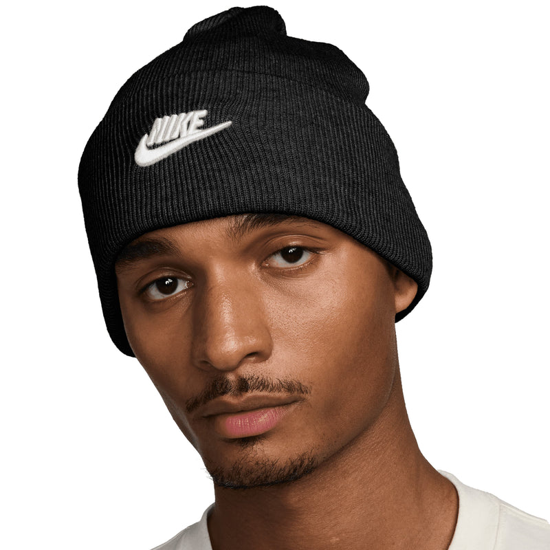 Nike Peak Beanie - Black Heather/White