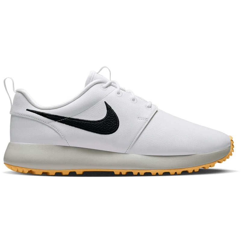 Nike Roshe Golf Premium Waterproof Spikeless Shoes - White/Black/Tangerine Tint
