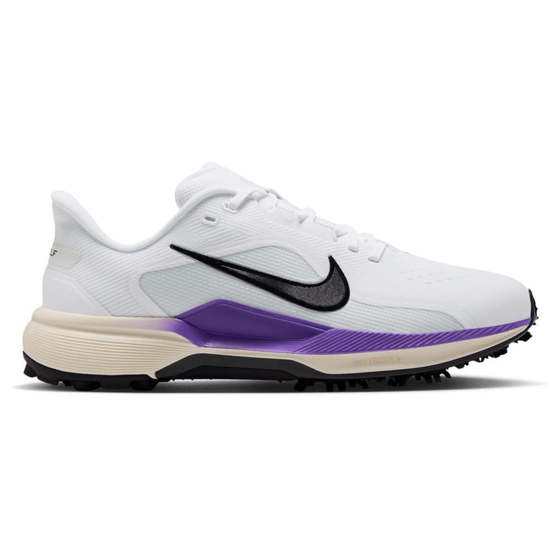 Nike Pegasus 1 G Waterproof Spiked Shoes - White/Black/Action Grape/Metallic Silver