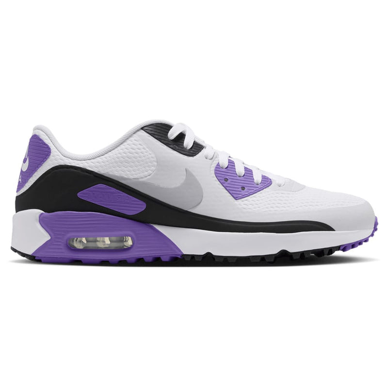 Nike Air Max 90 G Waterproof Spikeless Shoes - White/Wolf Grey/Action Grape