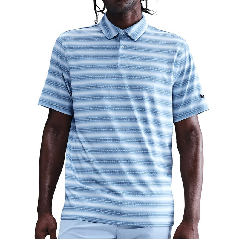 Nike Dri-Fit Velocity Stripe Polo Shirt - Work Blue/Hydrogen Blue/Black