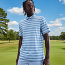 Nike Dri-Fit Velocity Stripe Polo Shirt - Work Blue/Hydrogen Blue/Black