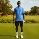 Nike Dri-Fit Velocity Blade Polo Shirt - Pacific Blue/White