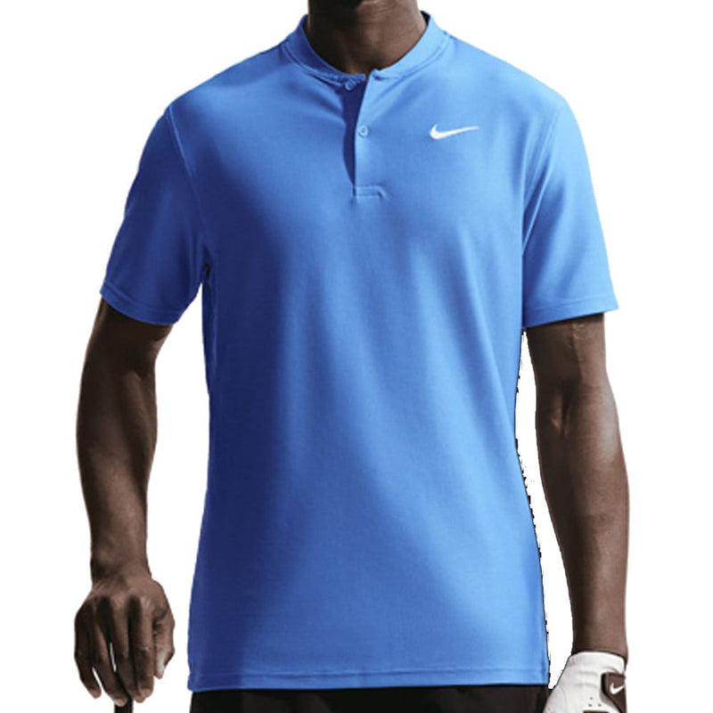 Nike Dri-Fit Velocity Blade Polo Shirt - Pacific Blue/White