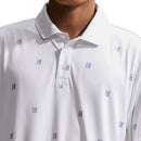 Nike Dri-Fit Par 5 Icon Stack Polo Shirt - White/Work Blue