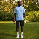 Nike Par 5 Dri-Fit Icon Print Polo Shirt - Pacific Blue
