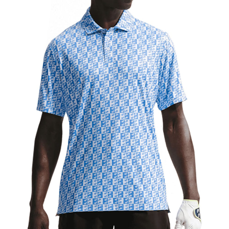 Nike Par 5 Dri-Fit Icon Print Polo Shirt - Pacific Blue