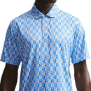 Nike Par 5 Dri-Fit Icon Print Polo Shirt - Pacific Blue