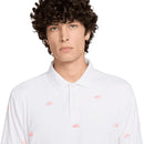Nike Par 5 Dri-Fit Shoe Embroidered Polo Shirt - White/Hot Lava