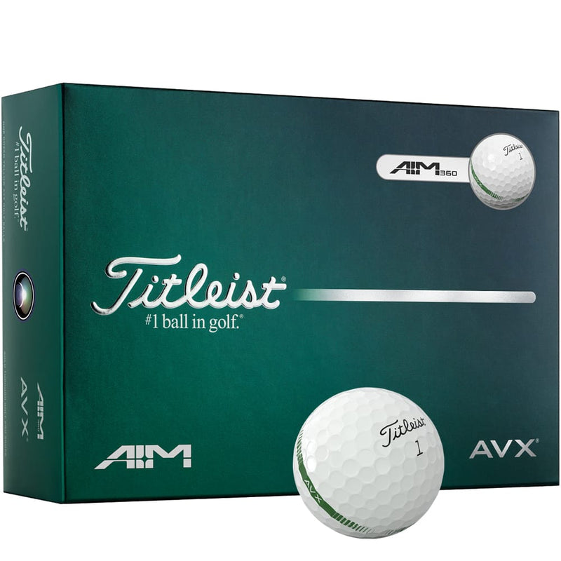 Titleist AVX AIM 360 Golf Balls - White - 12 Pack