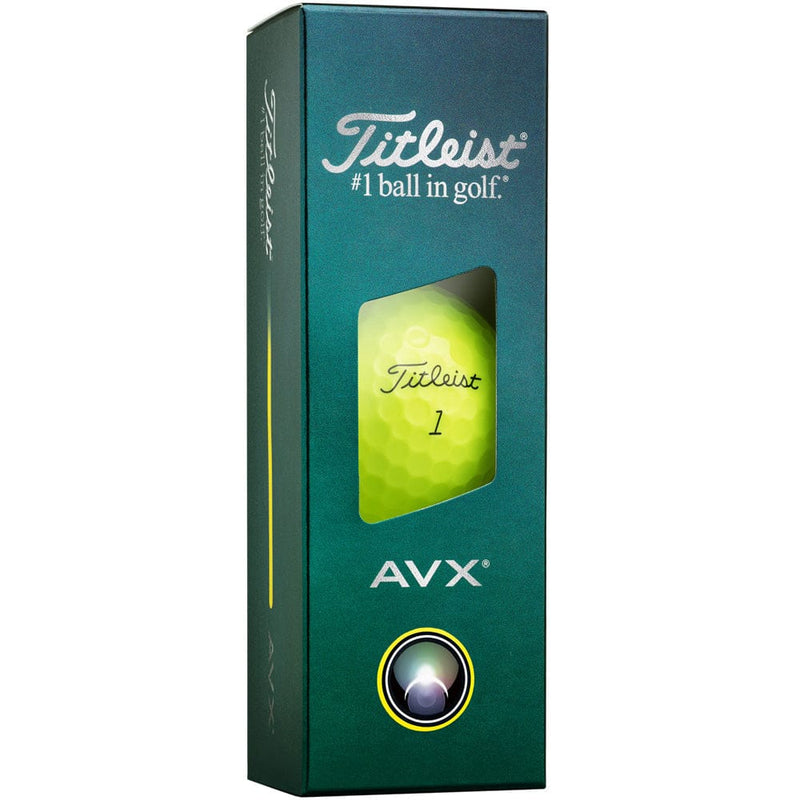 Titleist AVX Golf Balls - Yellow - 3-Ball Sleeve