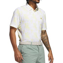 adidas Go-To Printed Polo Shirt - White/Powder Yellow