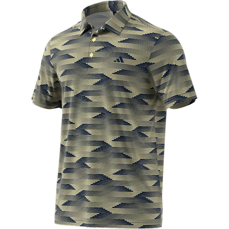 adidas Ultimate365 Speed Stripe Polo Shirt - Collegiate Navy/Powder Yellow