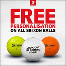 Srixon AD333 Golf Balls FREE Personalised Text - White