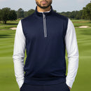 Glenmuir Applecross 1/4 Zip Gilet - Navy/White