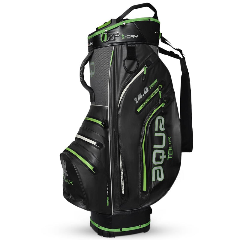 Big Max Aqua Tour 3 Waterproof Cart Bag - Charcoal/Black/Lime