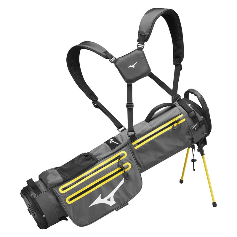 Mizuno BR-D2 Waterproof Stand Bag - Grey/Yellow