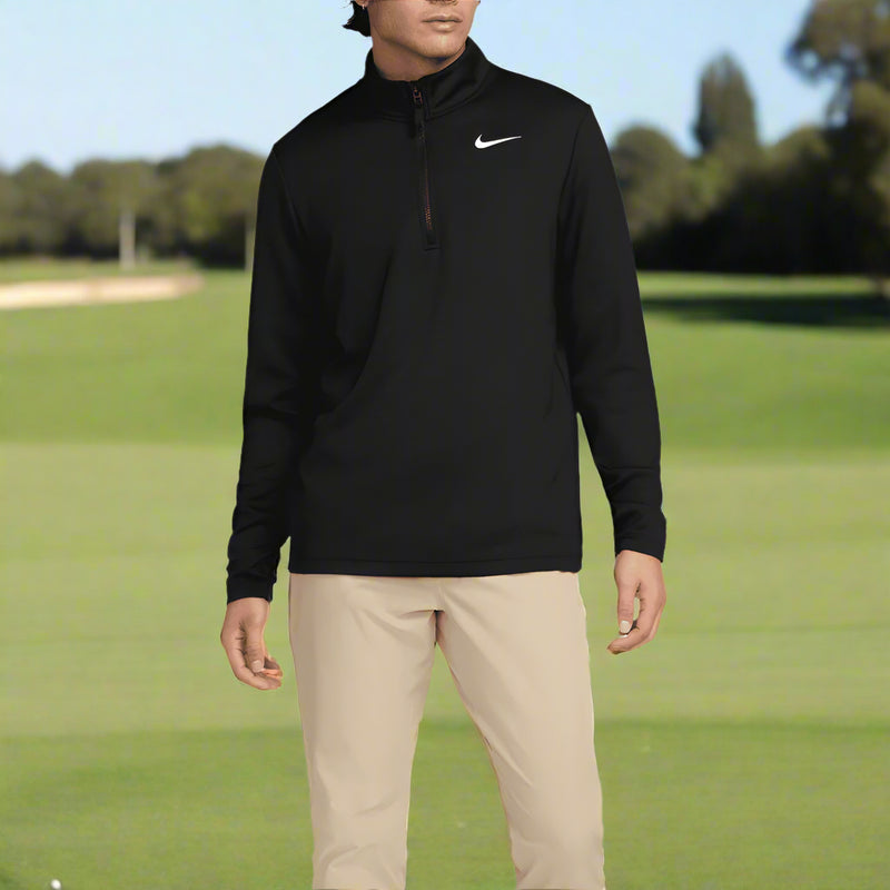 Nike Victory Dri-FIT Therma Flex 1/2 Zip Pullover - Black/Black/White