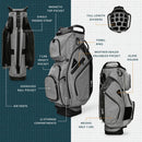 Sunday Golf Big Rig Cart Bag - Heather Grey