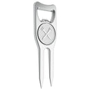 Blue Tees Golf Divot Tool - Silver