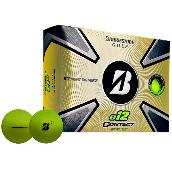 Bridgestone e12 Contact Golf Balls - Matte Green - 12 Pack