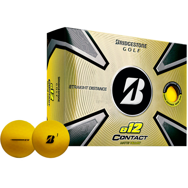 Bridgestone e12 Contact Golf Balls - Matte Yellow - 12 Pack